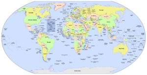Printable World Map with Countries Labelled