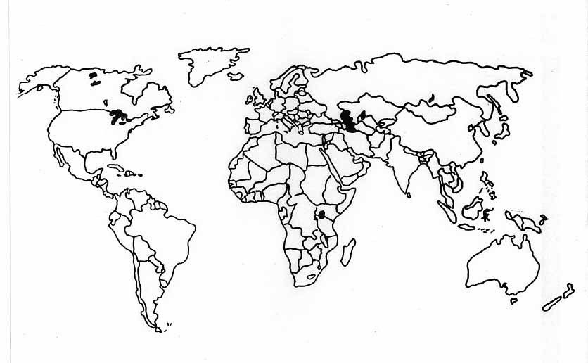 Blank Map of World Printable Template