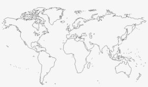 Blank Physical World Map Printable 