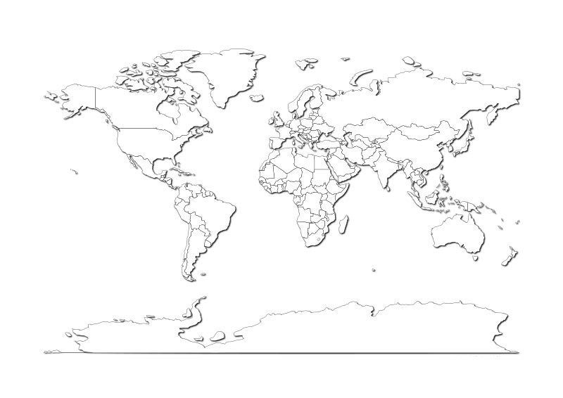 Free Large Printable World Map PDF With Countries World Map With