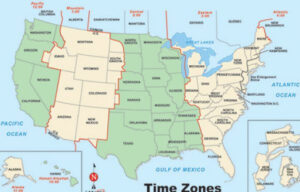 Printable Time Zone Map With State Name