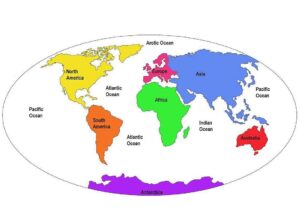 World Map with Continents pdf
