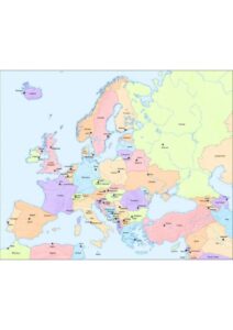 Map of Europe With Cities pdf