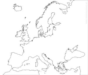 Printable Blank Map of Europe