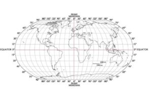 World Map with the Equator And Meridian pdf