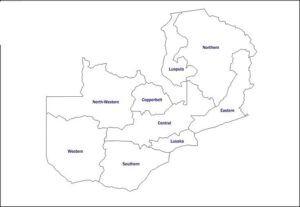 Printable Map of Zambia